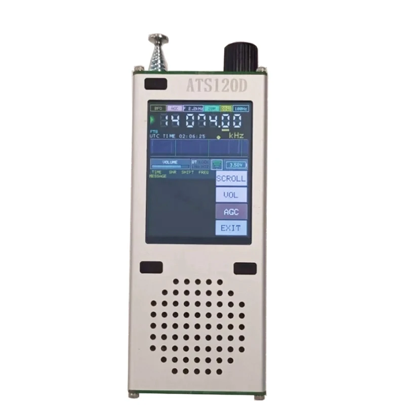 

Смарт-декодер ATS120D, радио S14732, встроенный ESP32, Bluetooth, сенсорный дисплей 2,4 дюйма, FM AM LSB USB3 для SSB радио