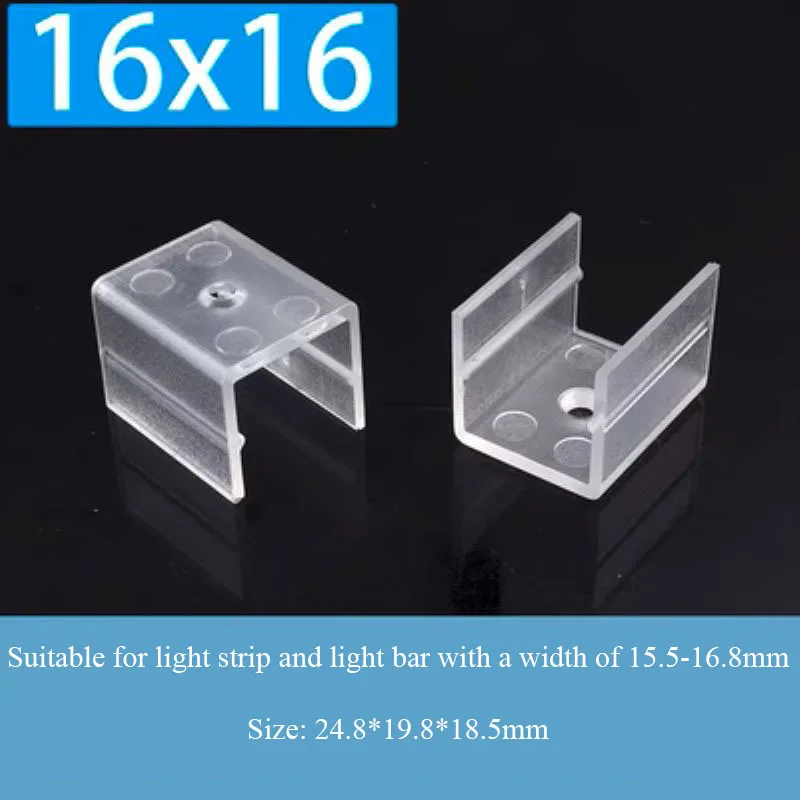 Plastic Line Lights LED Snap Fixadores Transparente