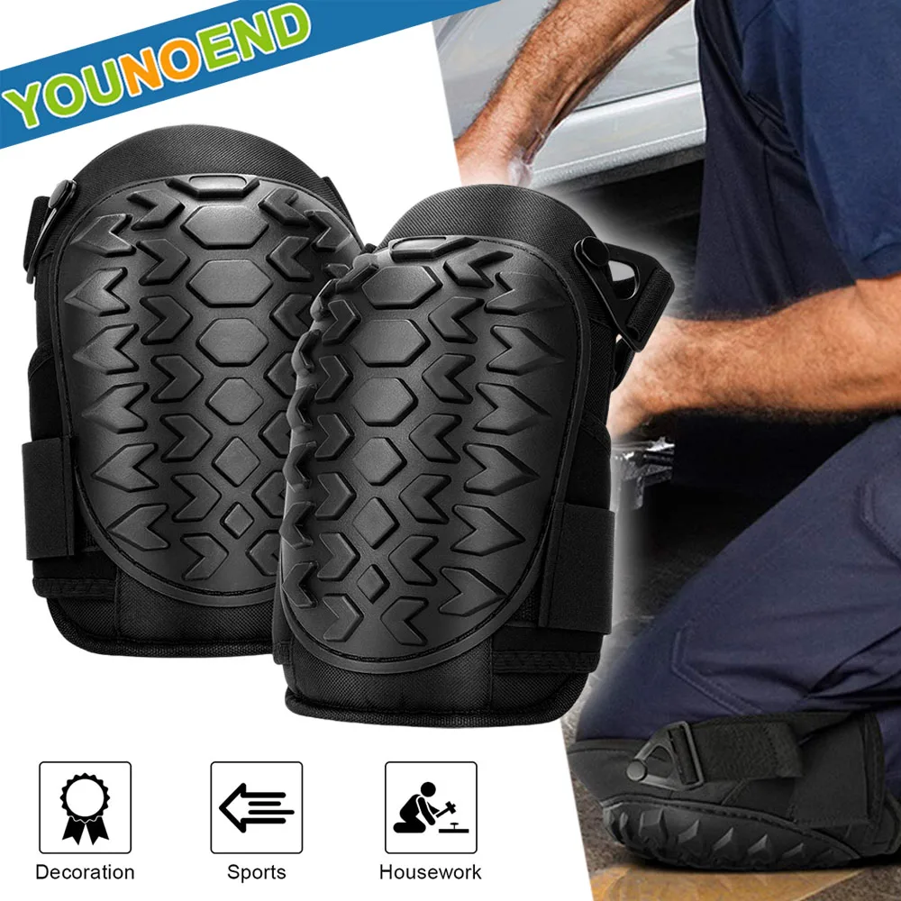 

1Pair Professional Knee Pads for Work - Heavy Duty Foam Padding Kneepads with Gel Cushion for Construction, Gardening, Flooring