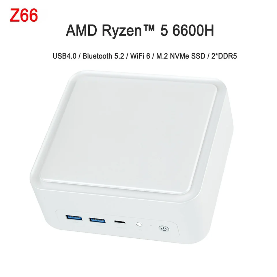 SZBOX Z66 Ryzen 5 6600H MINI PC Windows 11 Pro DDR5 5600Mhz M.2