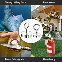 N52 Super Strong Neodymium Salvage แม่เหล็กตะขอตกปลาแม่เหล็ก Neodymium แม่เหล็ก Searcher แม่เหล็ก Neodymium ที่มีประสิทธิภาพสําหรับตกปลา 5