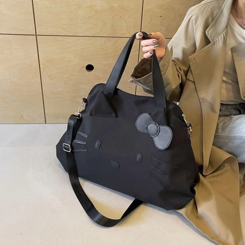 Travel Bag Sanrio large-capacity travel bag KT business trip luggage bag Hello Kitty bow casual cartoon convenient backpack