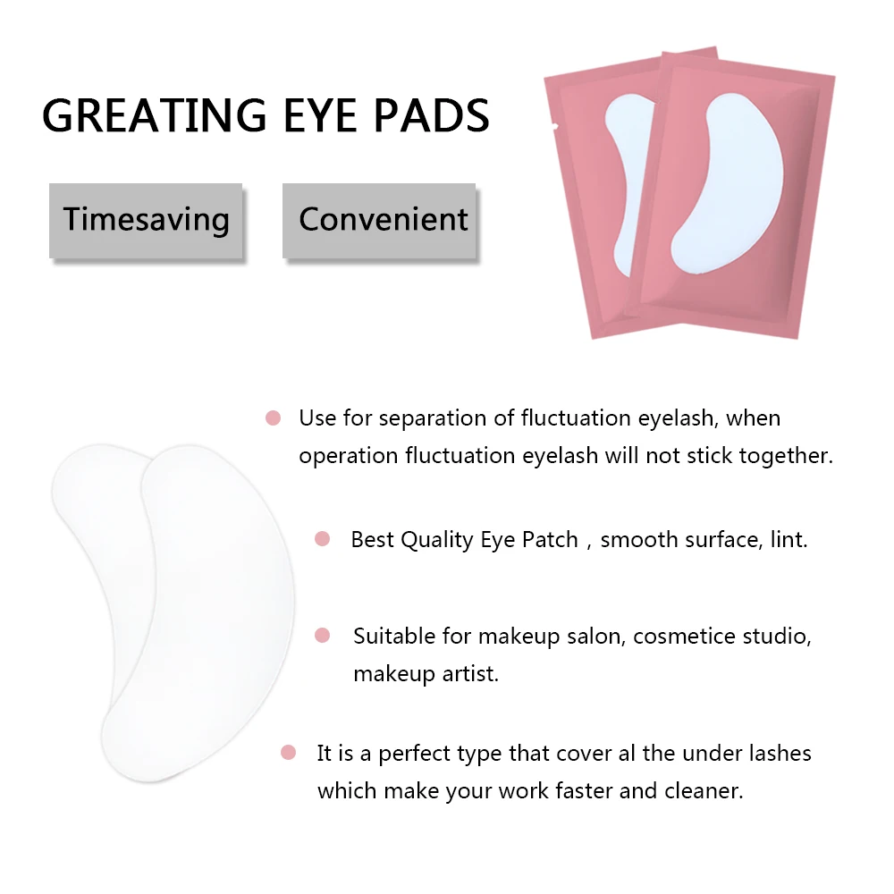 20/50/100 Stück Augenpads für Wimpernverlängerung, Unter-Augen-Pads, Make-up-Wimpernpads, Spitzenaufkleber, Pads für Wimpernverlängerung und Make-up – Detail 7