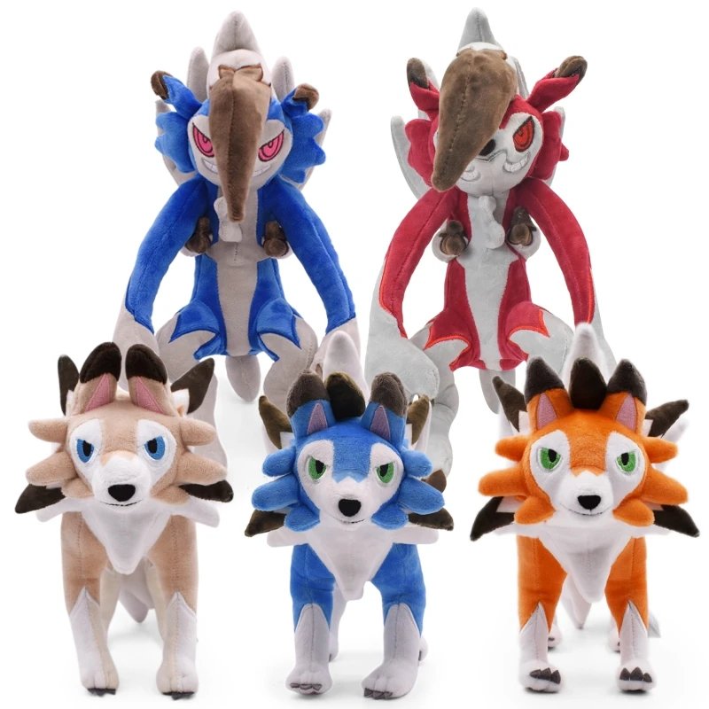 Peluche Orsetto Rojo Midnight Lycanroc Muu00f1eco Peluche Juguete