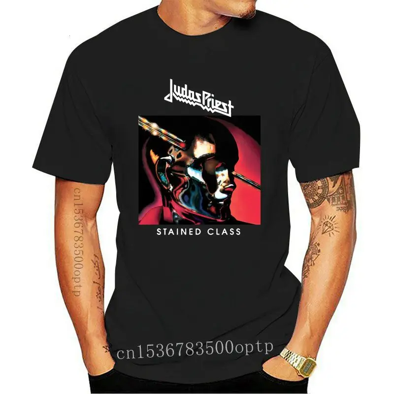 Maglietta Ufficiale Judas Priest - Stained Class Purple Mixer - Colore Nero, Taglia L - T-Shirt Da Uomo