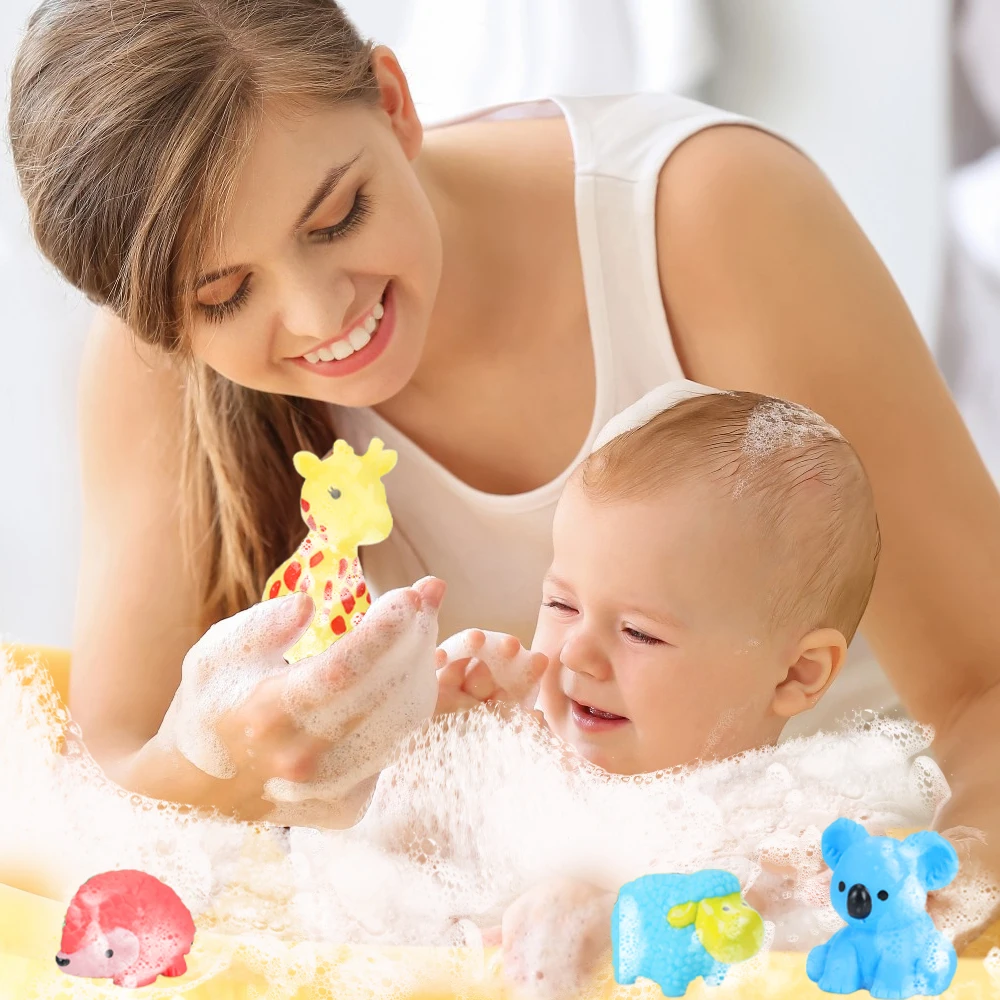 Cute Sea Animal Baby Bath Toys – Soft Rubber Floating & Squeezing Fun