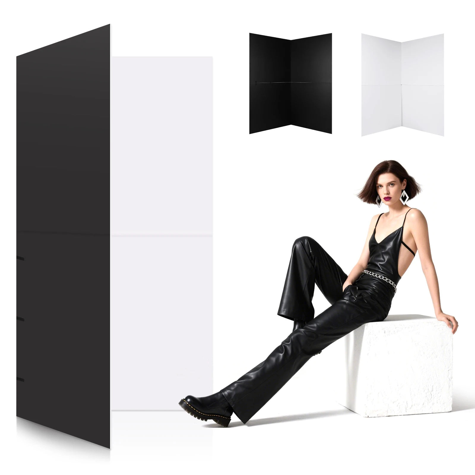 100x100cm Photography Light Reflector Cardboard Photography Collapsible Reflector for Photo Shooting Food Products Other Items