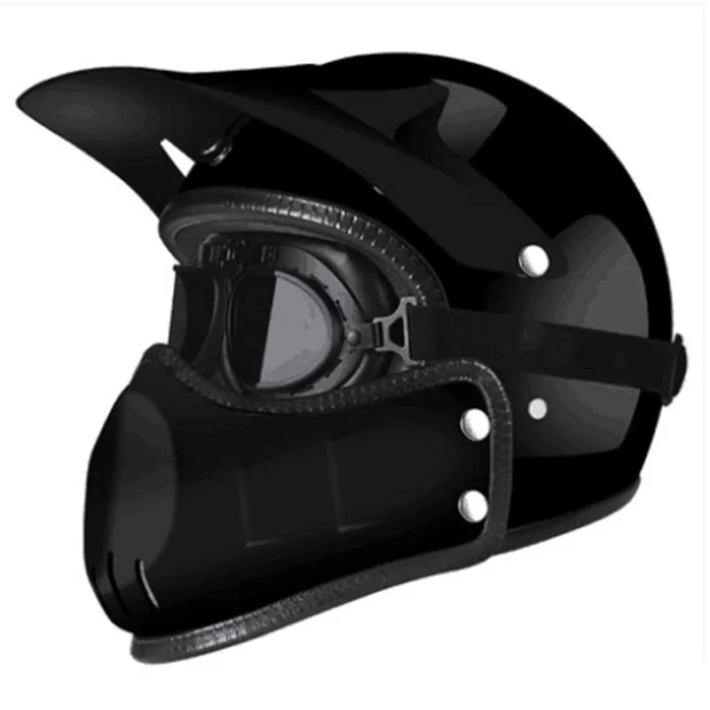 Casco Moto Uomo Donna Casco Moto Casco Personalità Casco Motore Integrale Motocross Capacete Casque Nero
