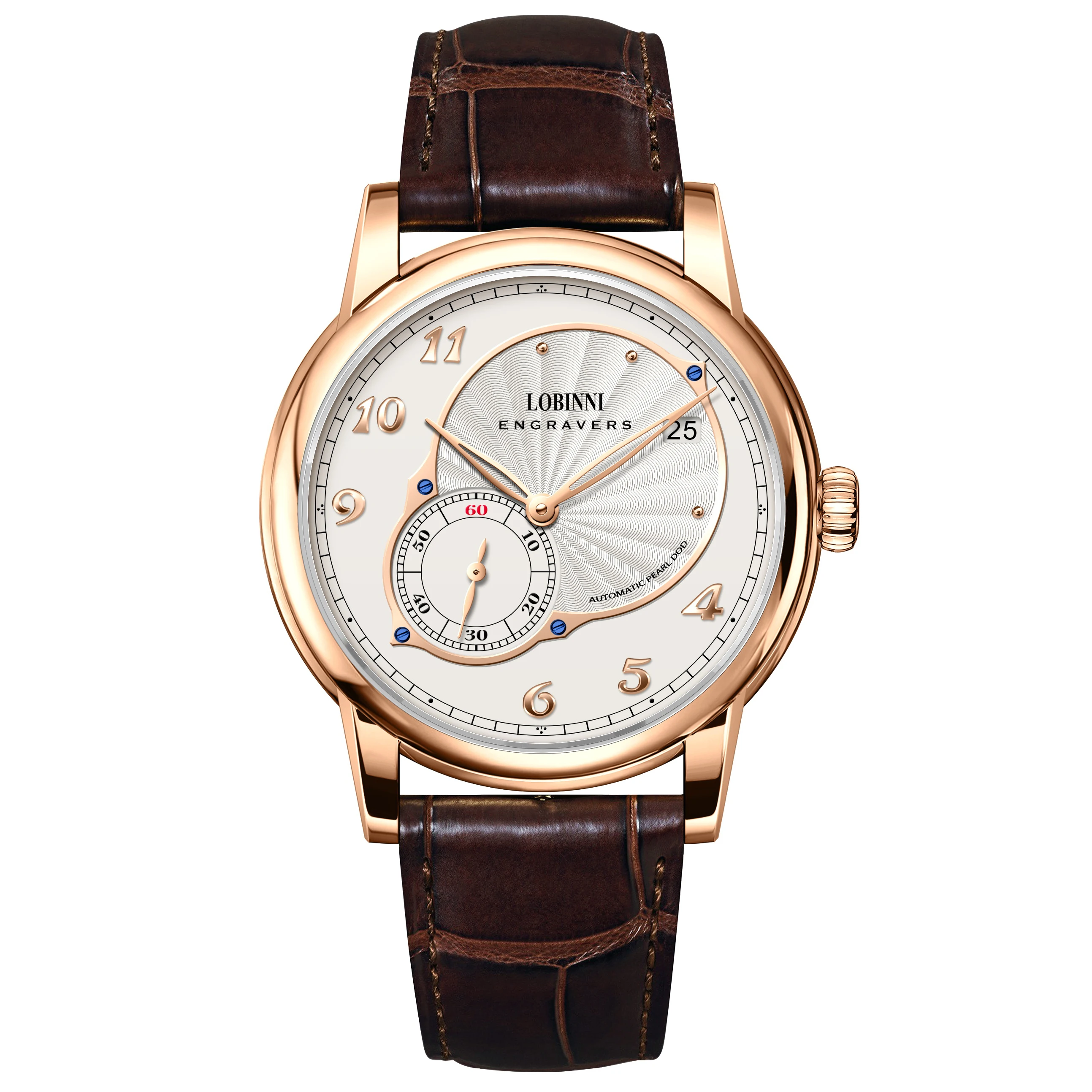 

Lobinni Luxury Watch For Men Mens Automatic Watches Ulththin Mechanical Wristwatch 50m Waterproof Sapphire Mirror Small Rotor