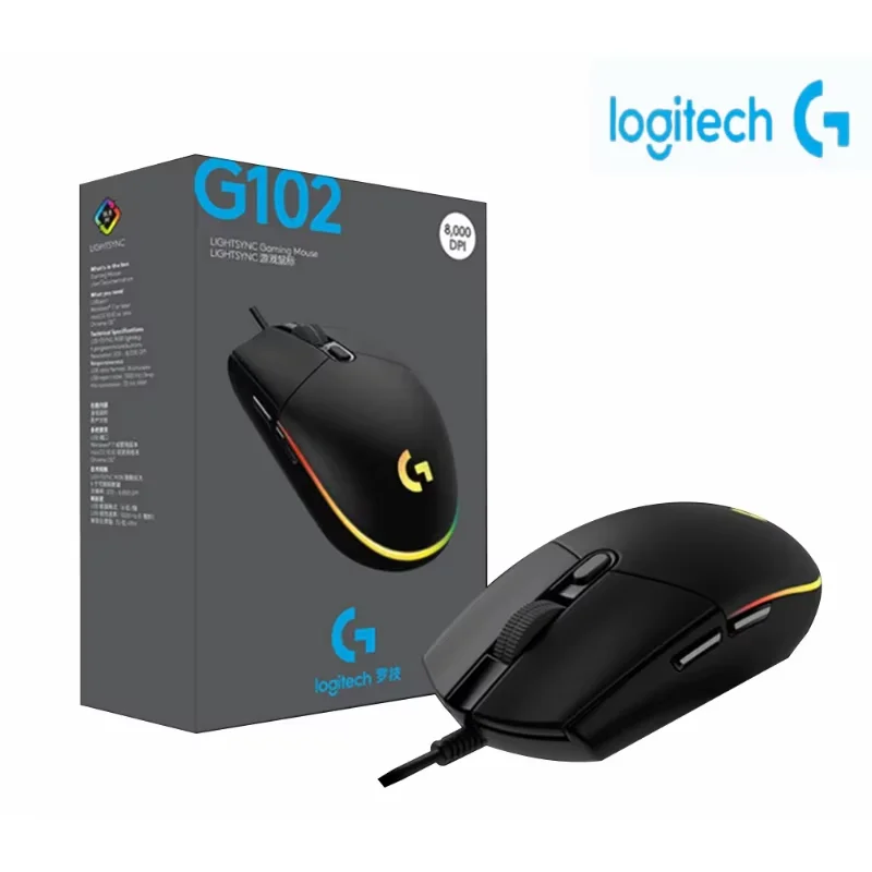 RGB Lightweight Ergonomic Gaming Mouse with Adjustable DPI