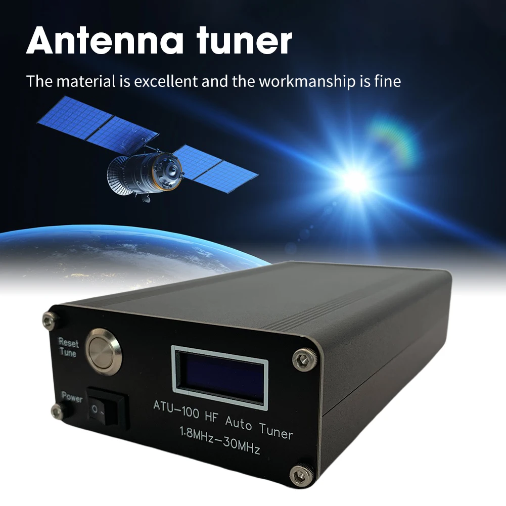 ATU-100 HF 자동 튜너 안테나 튜너, N7DDC + 0.91 OLED V3.1, 1.8MHz-30MHz