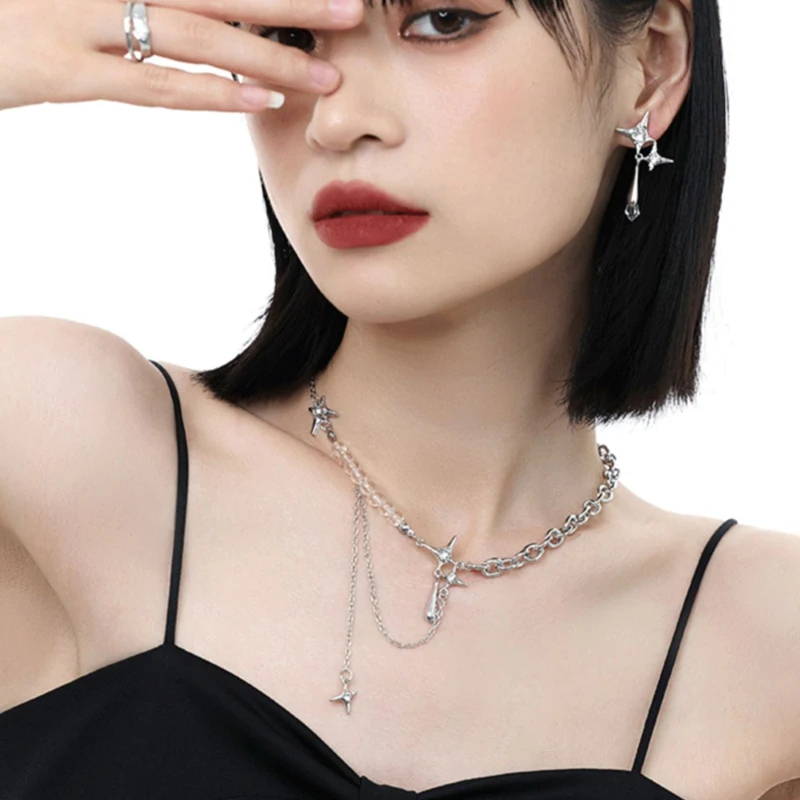 Sweet cool hot girl sweater chain minority light luxury necklace women's ins hip-hop chain accessories women's chain chain