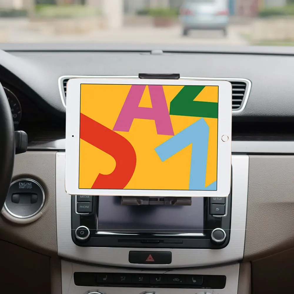 Tablet Stand Adjustable Car CD Slot for iPhone 14 13 12 11 iPad Pro Air Mini 4 to 12 Inch Samsung Xiaomi Pad