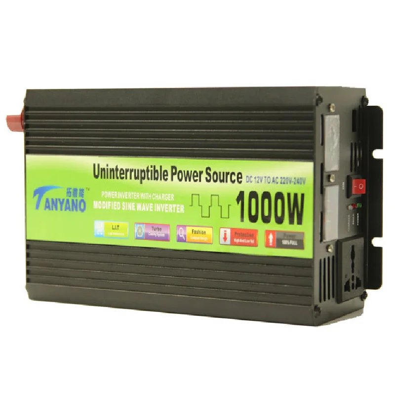 

Инверторы по заводской цене, 12 В, 24 В, 220 В, 1000 Вт, модифицированный синусоидальный инвертор с зарядным устройством