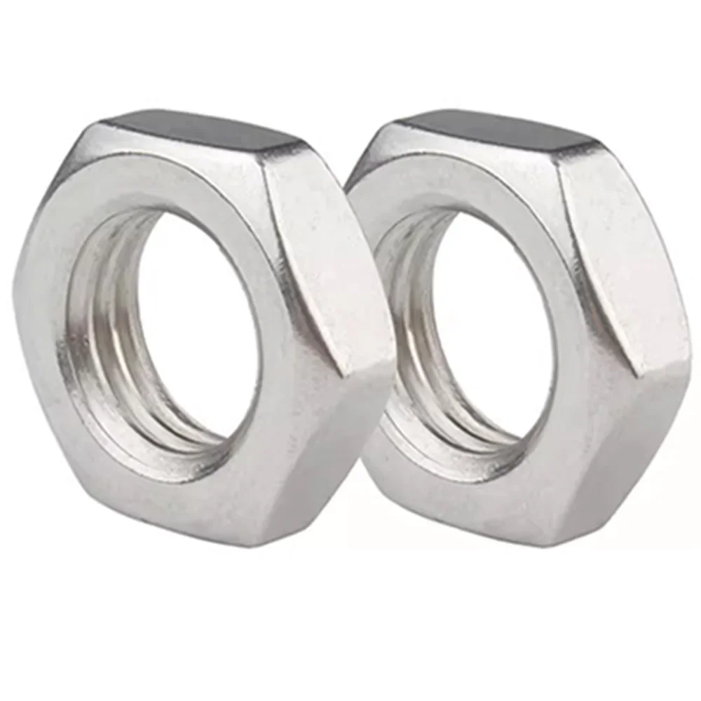 Stainless steel nut 1-20pcs Hexagon Thin Nut Fine Thread 304 Stainless Steel M6 M8 M10 M12 M14 M16 M18 M20 Bolt Screw Hexagon