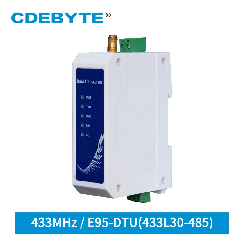 RS485 LoRa Module 433MHz Half Duplex Long Range 8km Modbus 30dBm Din-Rail High Performance Wireless Data Transmission Relay 2Pcs wireless module