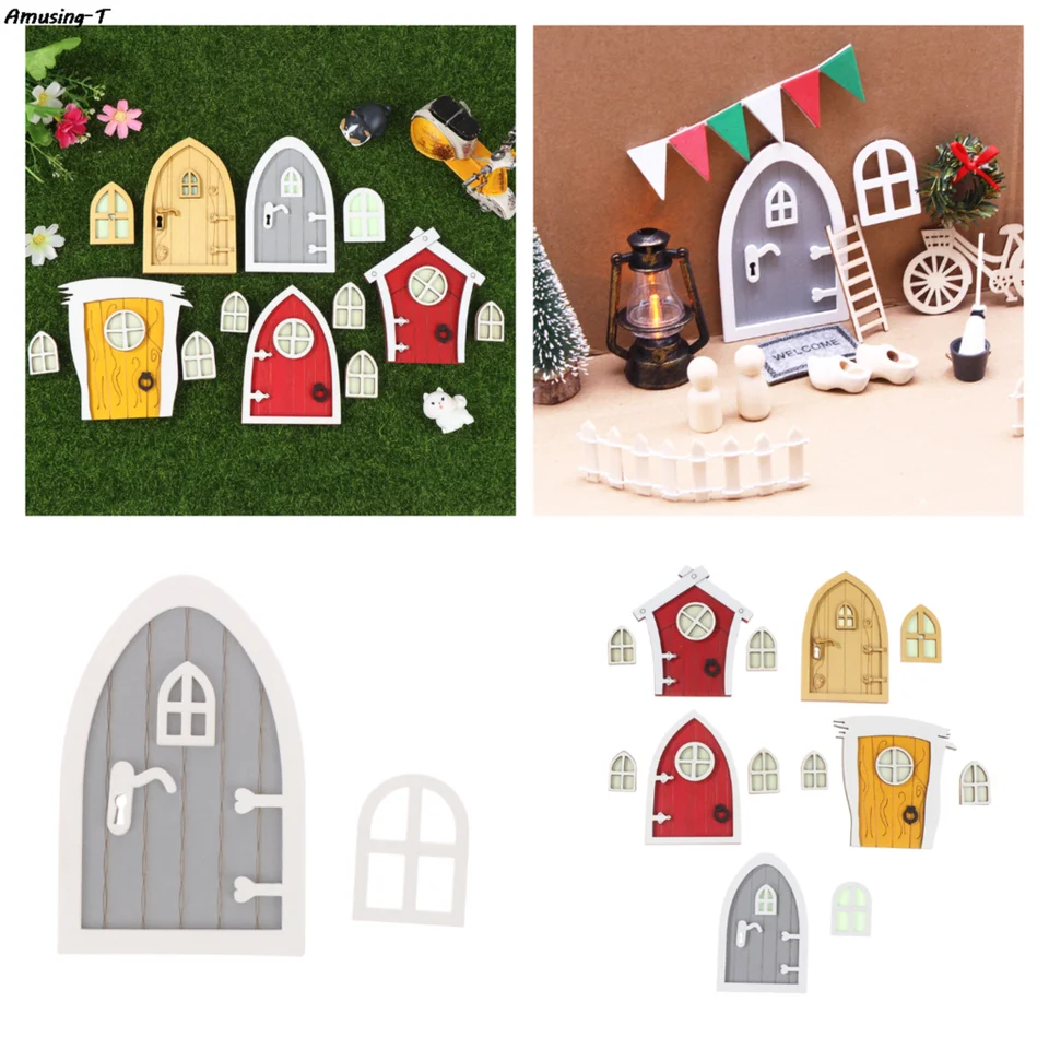 porta elfo natalizio in miniatura affascinante - accessorio per casa delle fate in legno 1:12, per decorazioni di case delle bambole & natalizi per la casa - casa e cucina
