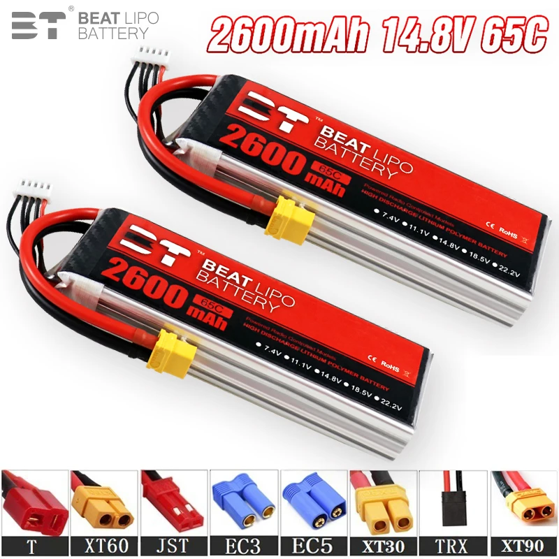 

4s новый 14,8 V 2600mAh 65C литий-полимерный аккумулятор для радиоуправляемого квадрокоптера вертолета FPV гоночного дрона запасные части 14,8 V перезаряжаемый аккумулятор