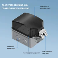 IP66 Waterproof Junction Box Industrial Grade Panel Mount 3Pin Power Switch ON-OFF Outdoor Socket for EU Thai US UK UN 3
