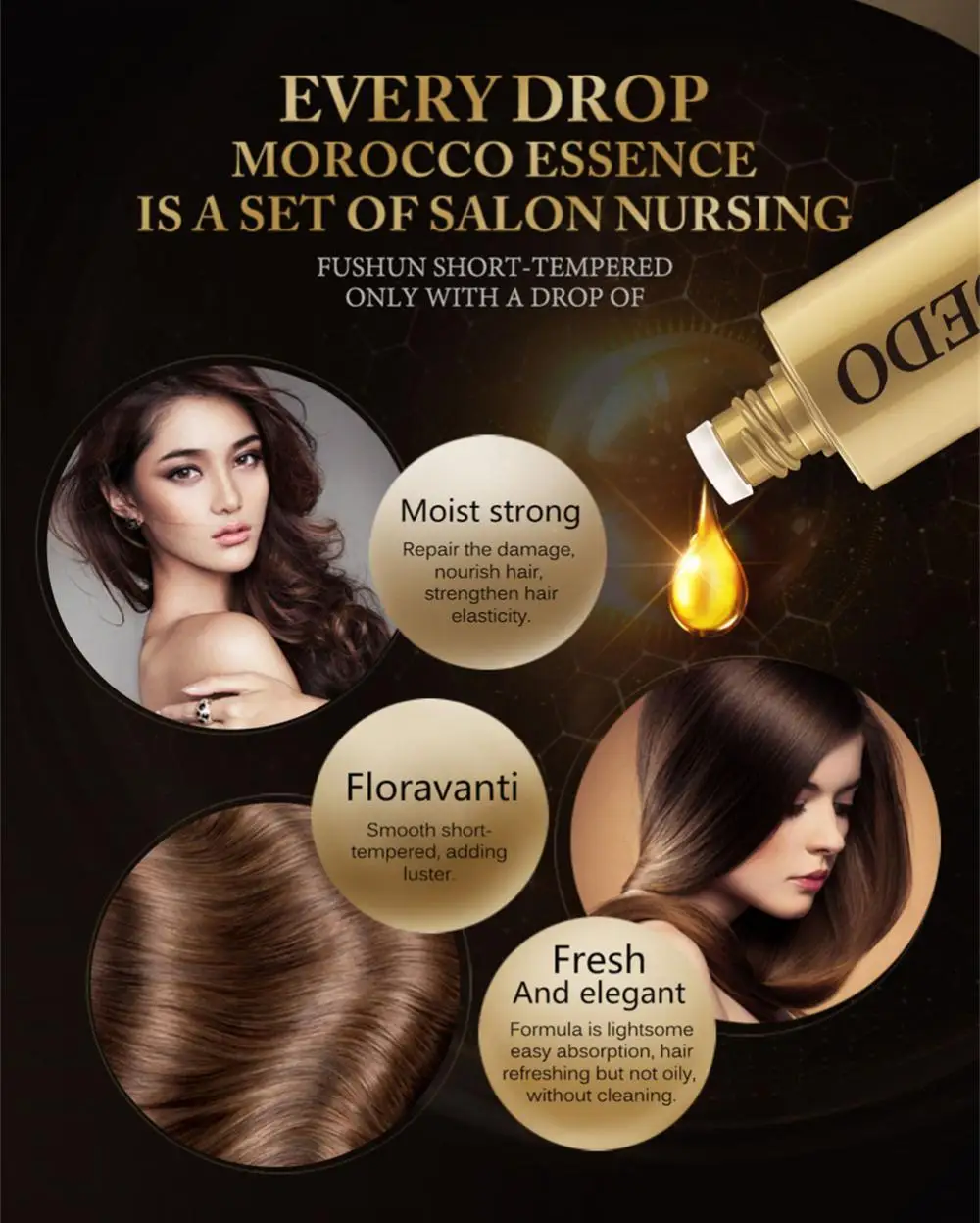 Description Picture 6 of itemMoroccan Ginseng Hair Growth Oil Quick Repair Hair Root Prevention Hair Loss Product Repair Curly Scalp Care