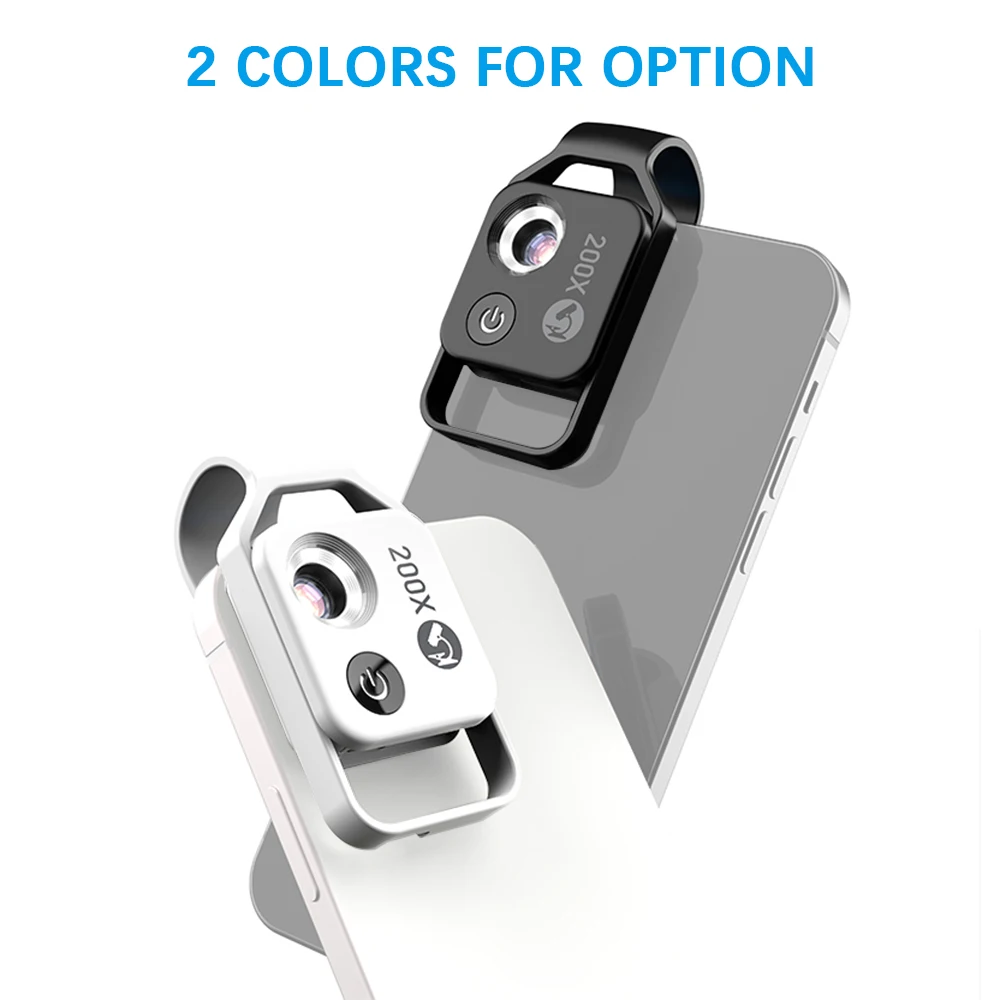 200X Phone Microscope with CPL Lens/LED Light/Universal Clip for iPhone/Andriod Phone To Enjoy Microworld for Kids and Adults 8