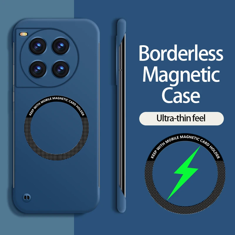 Business Borderless Matte Shockproof Phone Case with Magnetic Wireless Charging Compatibility