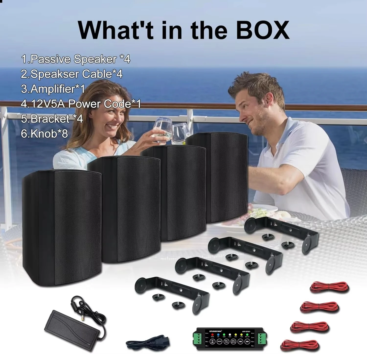 Herdio 600 واط 4 قطعة 5.25 بوصة في الهواء الطلق مق...