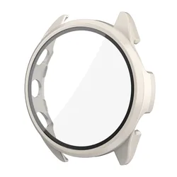 Premium Hard PC Glass Case with Full Screen Protector and Bumper Shell Cover - Garmin Vivoactive 5 (Starlight)