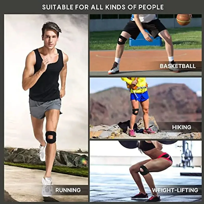 1 Patella Support Knee Pad PA Material Silicone Ring Men's and Women's Outdoor Sports Protective Equipment