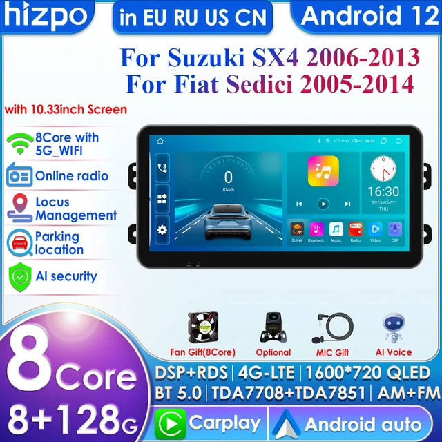 Hizpo 9'' 10.33 Inch 2din Android Autoradio GPS for Suzuki SX4 2006-2013  Fiat Sedici 2005-2014 Car Radio Multimedia Video Player - AliExpress