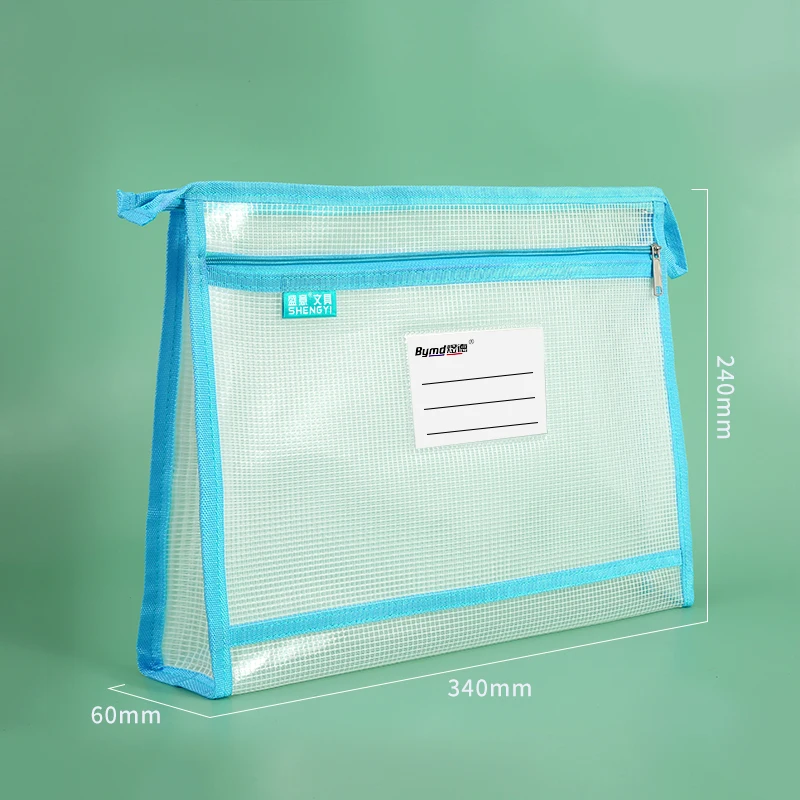 Carpeta De Almacenamiento De Papelería, Bolsa De Malla Con