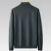 8XL 7XL 6XL Soft Warm Male Pullovers 2023 New Fall Winter High End Luxury Wool Sweater Men Long Sleeve Lapel Mens Sweaters 5