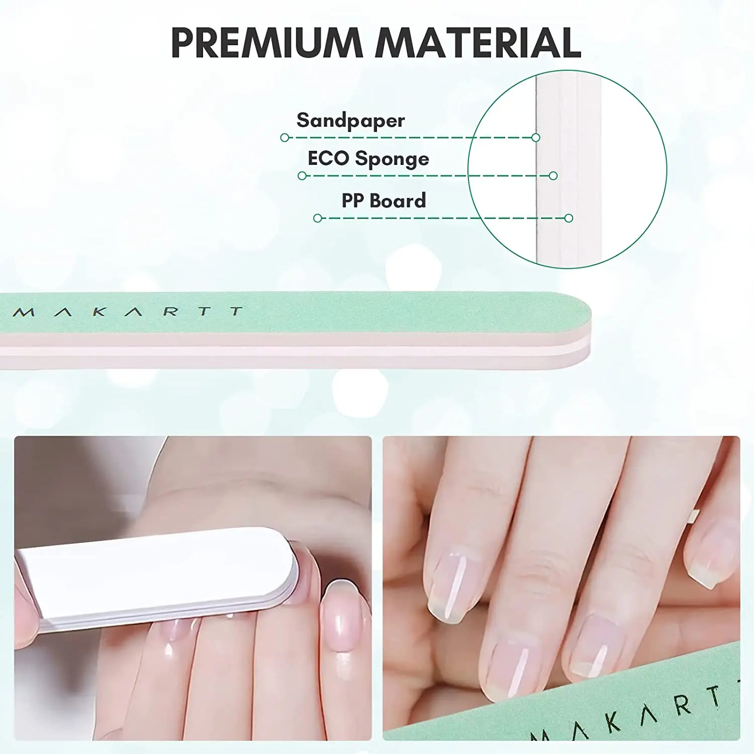 Makartt Fijne Nail Buffer Blok Glanzende Nagels Spons 10Pcs Natuurlijke Nail Polijstmachine Voor Natuurlijke Nagels Nagelvijl 400 En 6000 Grit