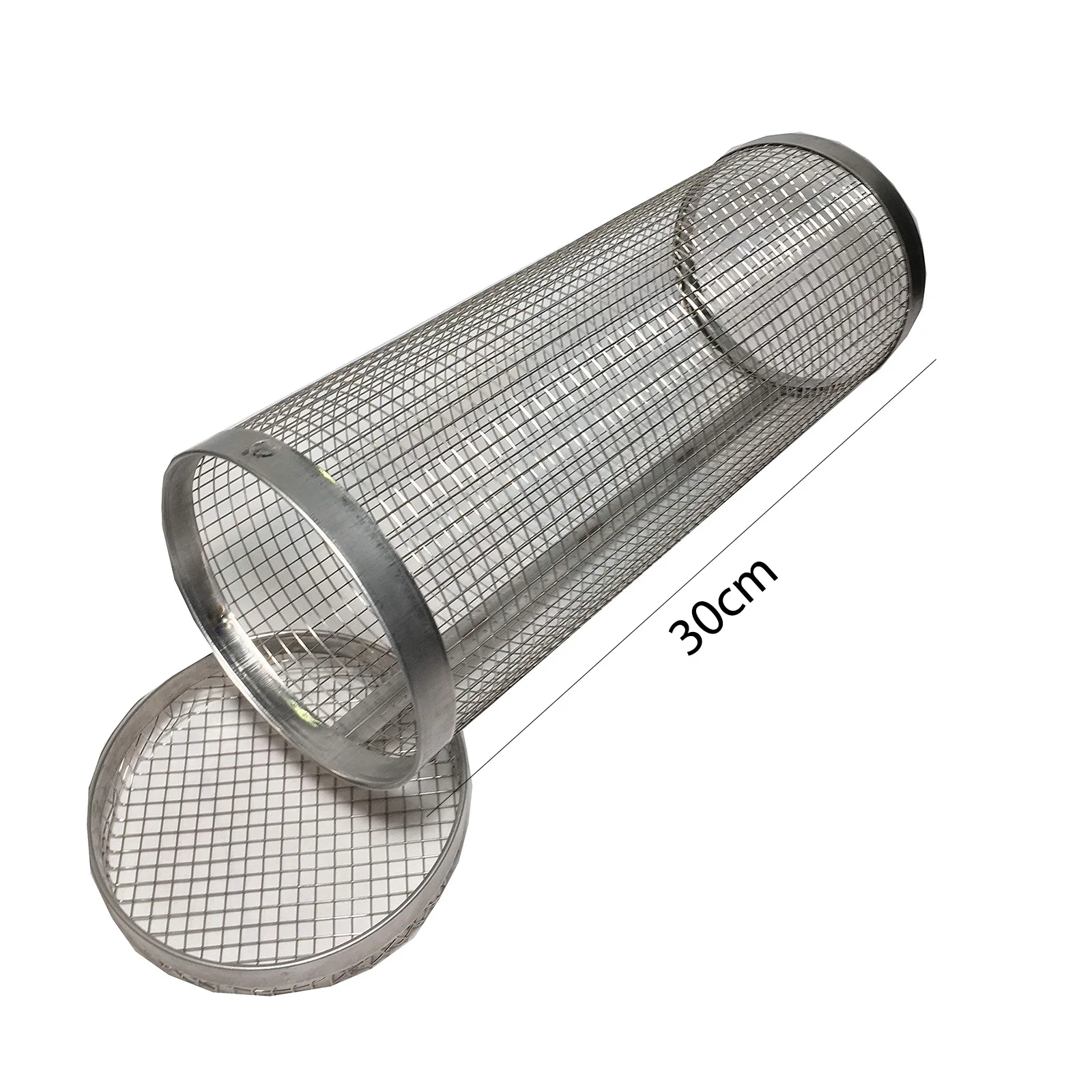 Stainless Steel Barbecue Grill Grate Outdoor Camping BBQ Drum Rolling Grilling Basket Campfire Grid Picnic Grill Basket barbecue grill