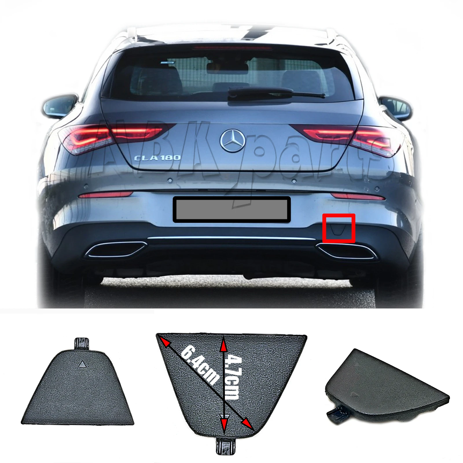 

Fit 20-23 Mercedes Benz CLA W118 C118 Coupe CLA180 CLA200 CLA220 CLA250 Rear Tow Cover bumper Hook Eye Cap