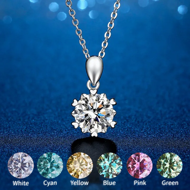 

В продаже настоящий муассанит ожерелье длина 40-45 см бриллиантовый кулон для женщин S925 серебряные ювелирные изделия оптом