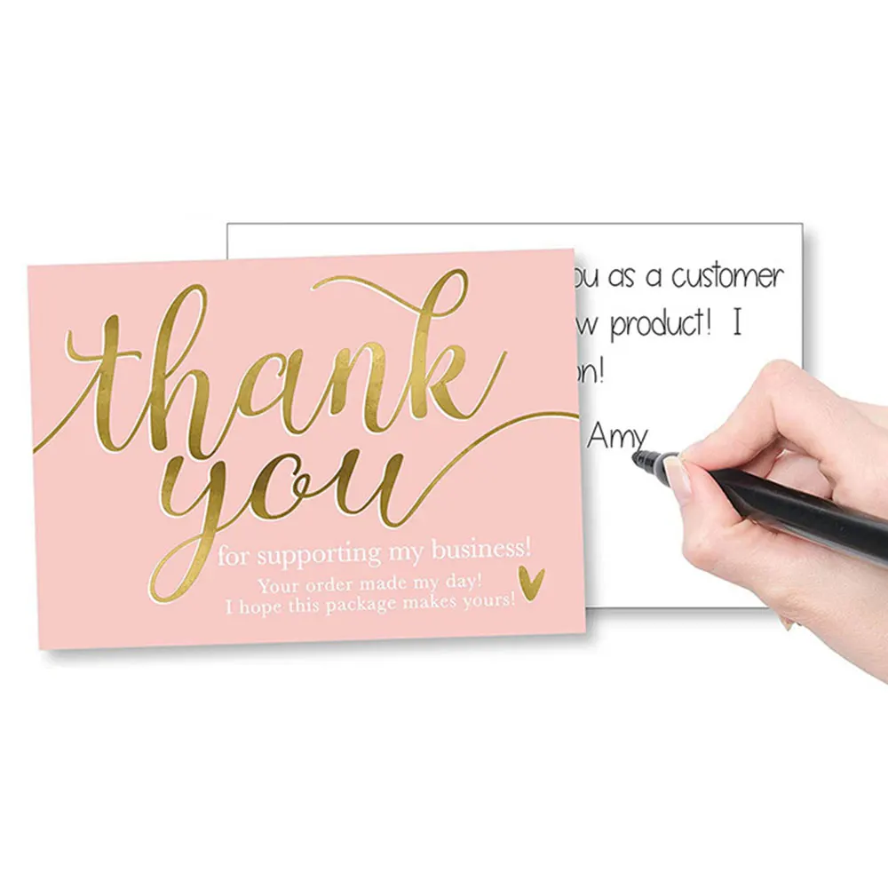 30-500Pcs Greeting Tags Thank You For Your Order Kraft Paper Card Shop Gift Decoration Sticker Wedding Small Business Invitation
