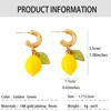 Summer Vacation Cute Yellow Lemon CC Earrings for Girls Bohemia Style Colorful Jewelry Accessory Perfect for Holiday Gift 6