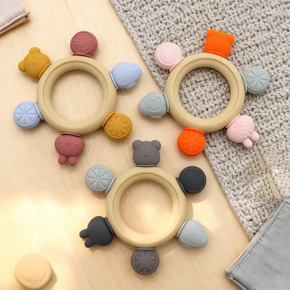 Teether Pacifier Wristband, Anti-Thumb-Sucking Molar Soothing Toy for Teething Discomfort & Mood Relief