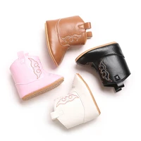 0-18Months New Western Cowboy Boots Fashionable and Casual Infant/Toddler Mid length Boots Embroidered Baby Boots 2