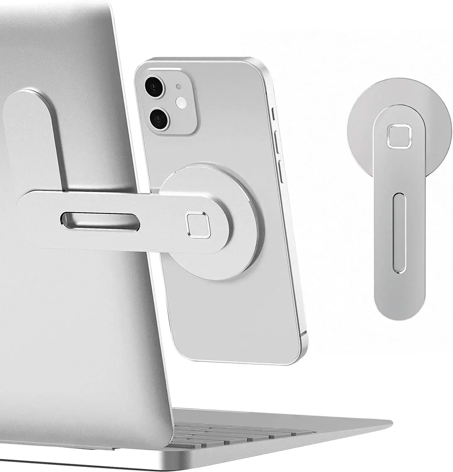 Magnetic Laptop Phone Holder - Slim & Foldable