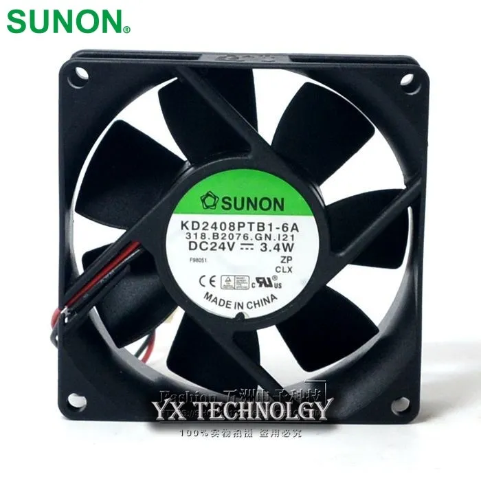 Computador Ventilador de Refrigeração para Sunon Kd2408ptb16a dc 24v 3.4w 8025 80*80*25 mm 80 mm 4900rpm - Imagem 2