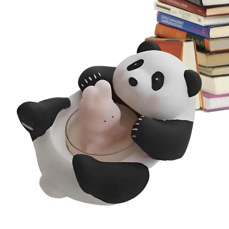 

Cartoon giant panda aromatherapy plaster candle holder Tea Lights Votive Candle Stand Cute Animal Figurines candle Lamp Decor