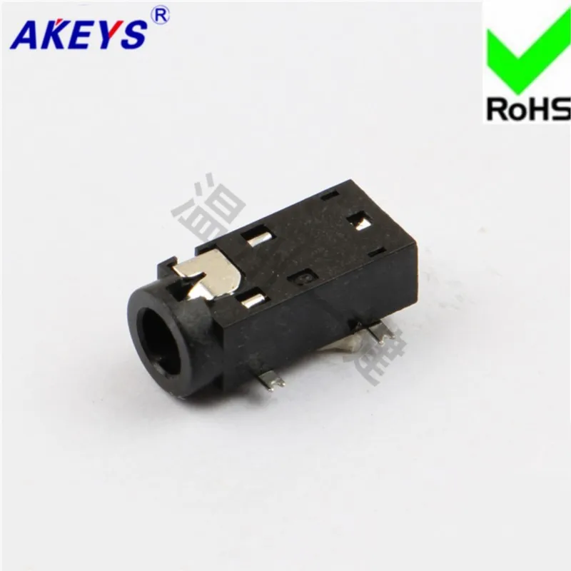 

10 PCS PJ-308D patch 3.5 headphone socket 5 pins 2 fixed pins 3.5MM/audio socket base