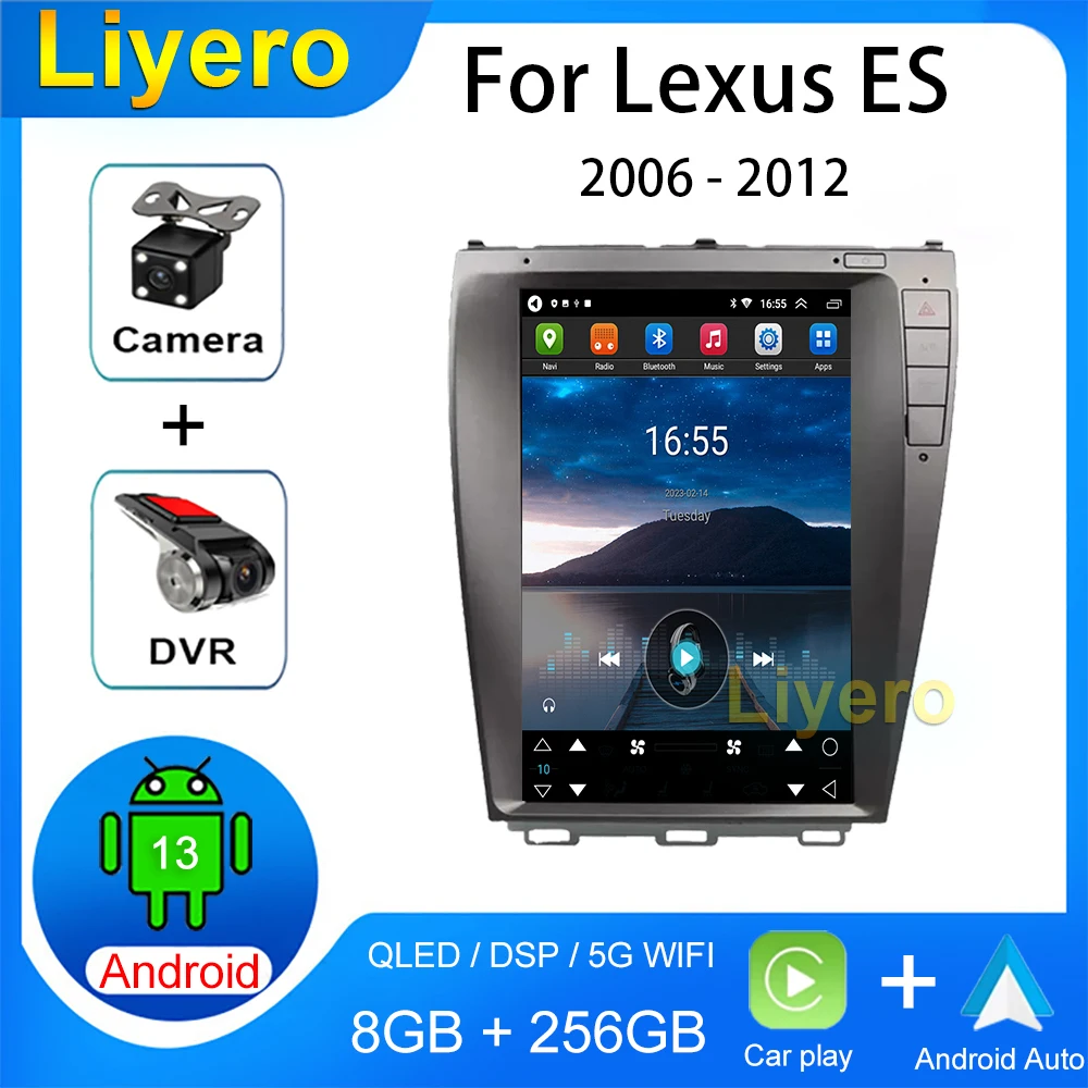 

12.1" Car Radio For Lexus ES ES240 ES300 ES330 ES350 2006-2012 CarPlay Android Auto GPS Navigation DVD Multimedia Video Player