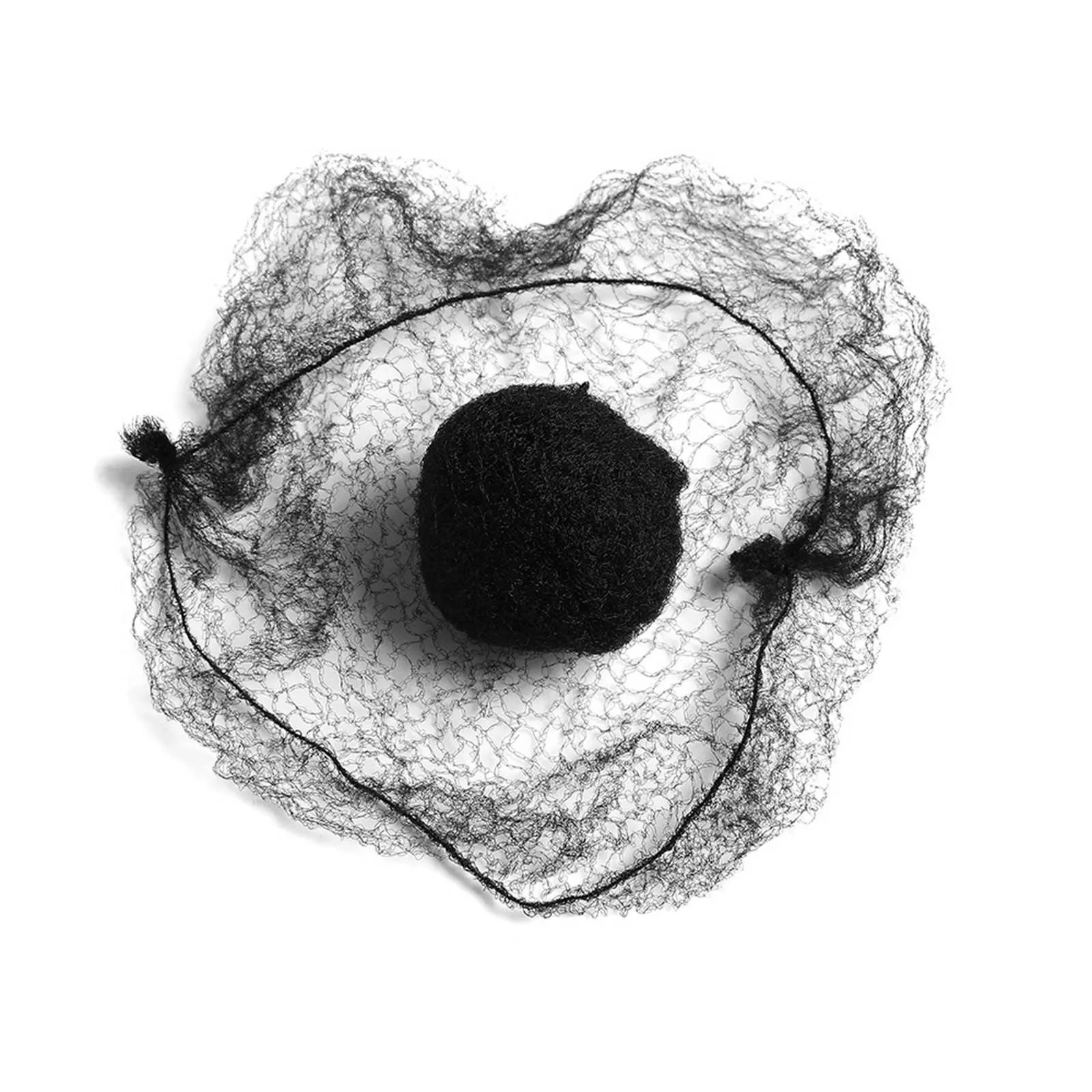 100pc Women Girl Black Bun Cover Snood Hair Net Headdress Crochet Hairbands Mesh Accessory
