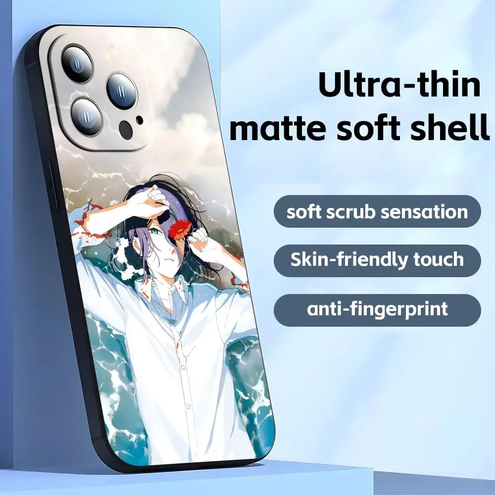 Premium Anime Chainsaw Man Shockproof Phone Case - Soft Black Cover