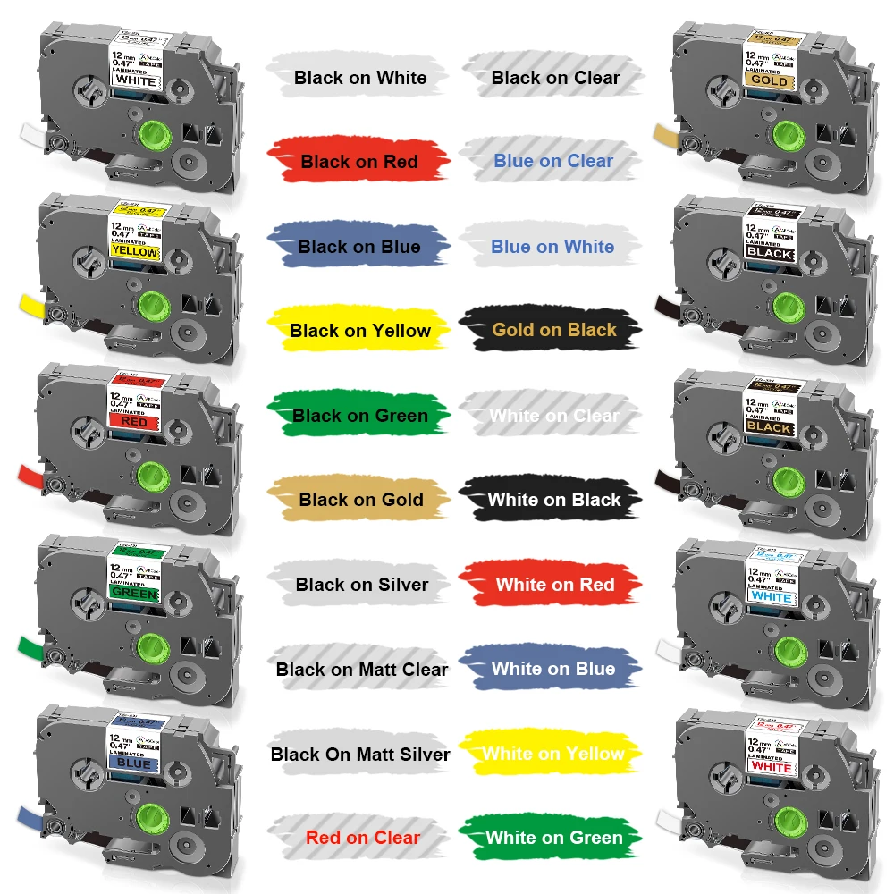 6/9/12mm 231 Label Tape Compatible For Brother Label Tape 231 221 211
