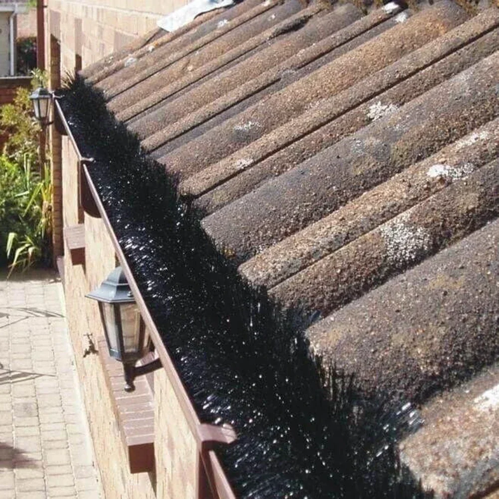 Gutter Guard Brush 1PCS 4M Leaf Filter Protection Clog Remover Roof Downpipe100mmx4m Stainless Steel Wire Gutter Guard Brush pipe cleaner brush