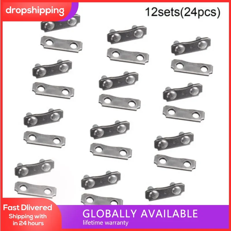 

12 Sets Chainsaw Chain Repair Links 3/8LP Pitch - .043 .050 Gauge Tools Kit Chainsaw Parts And Replacement Accessories